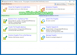 Registry First Aid Platinum 11.3.1 Build 2618 (x64) Multilingual Free Download