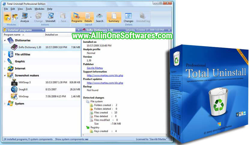 Total Uninstaller 6.22.1.605 Free Download