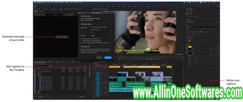 Adobe Speech to Text for Premiere Pro 2022 v10.0 with crack