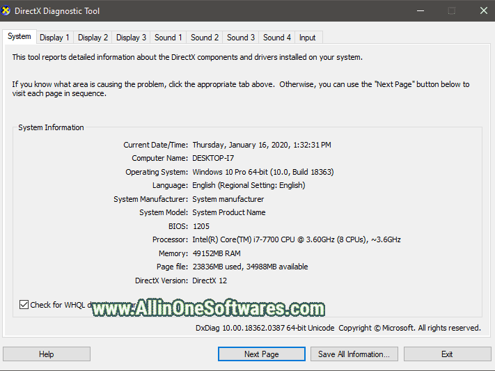 DirectX Version Checker 1.1 Free Download