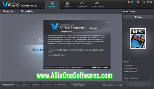 Wondershare Video Converter Ultimate 9.0.0 FULL With Active File Free Download