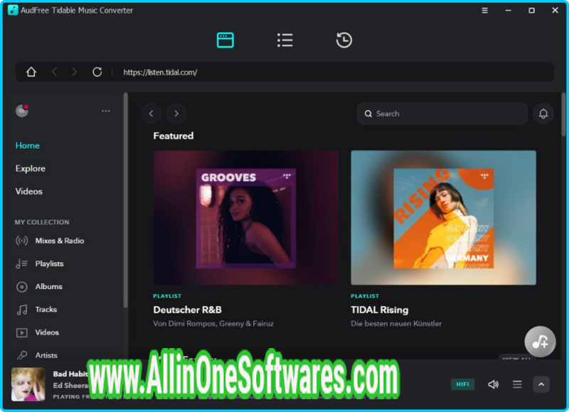 AudFree Tidable Music Converter 2.8.2.1 with Crack