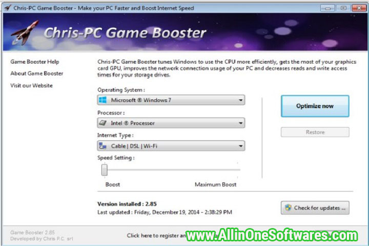 Chris-PC CPU Booster 2.07.21 free download with patch