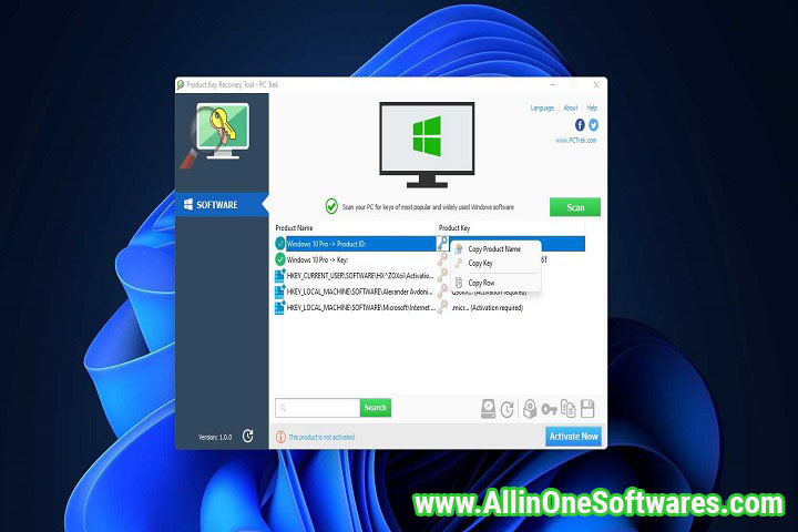 Product Key Recovery Tool v1.0.0 free download with crack