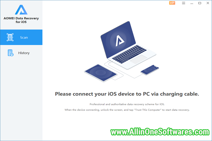 AOMEI Data Recovery for iOS 2.0 Free Download With Patch