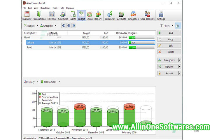 Alzex Finance Pro 7.0.10.313 Multilingual Free Download with crack