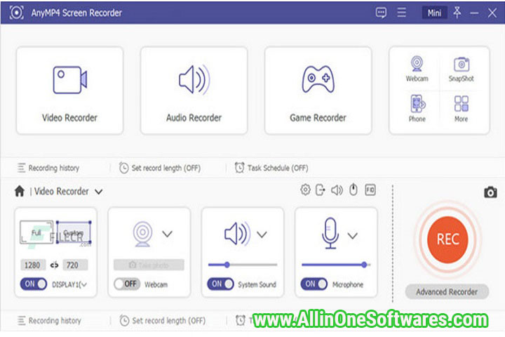 AnyMP4 Screen Recorder 1.3.78 With Crack