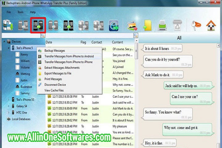 BackupTrans Android iPhone WhatsApp Transfer Plus 3.2.176 Free Download with crack