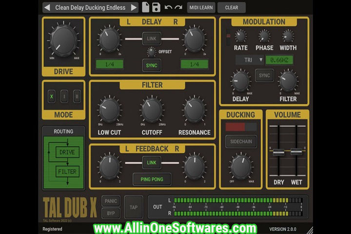 Togu Audio Line TAL-Dub-X 2.0 With Crack