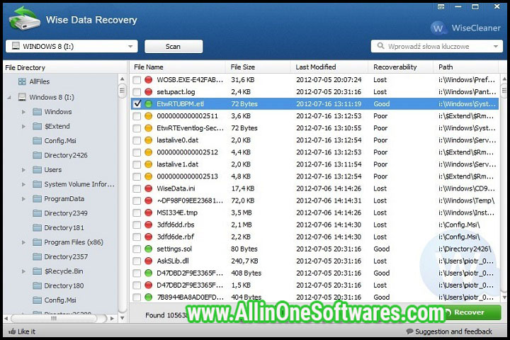 Wise Data Recovery Pro 6.1.4.496 Multilingual PC Software whit patch